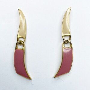 Vintage 80’s Pastel & Gold Tone Drop Earrings Marked OFO